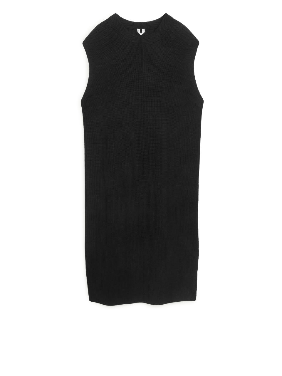 Knitted Cotton Dress - Black