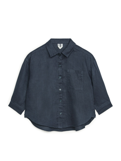 Relaxed Linen Shirt - Blue