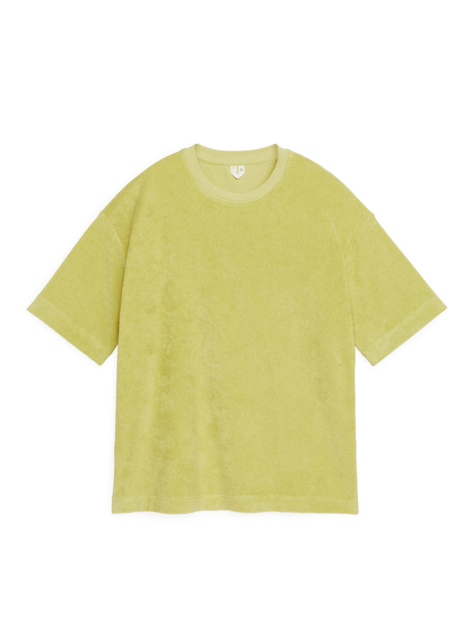 Oversized Towelling T-Shirt - Yellow