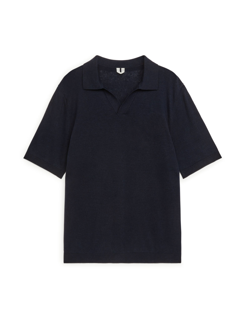Cotton Linen Polo Shirt - Blue