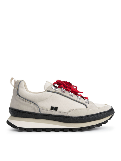 Lace-Up Hiking Shoes - White