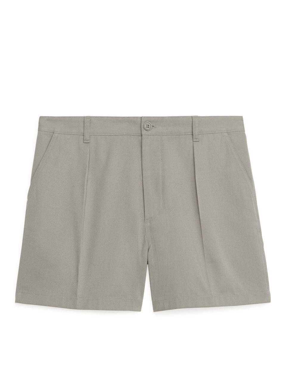 Pleat-Detail Shorts - Grey