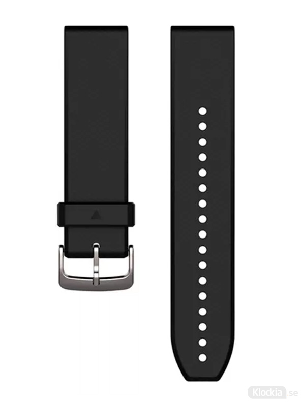 Garmin QuickFit 22mm Klockarmband, svart/silverfärgad silikon 010-12500-00