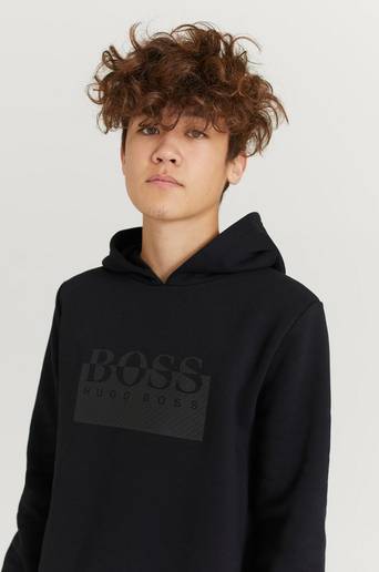 BOSS Huvtröja Hooded Sweatshirt Svart