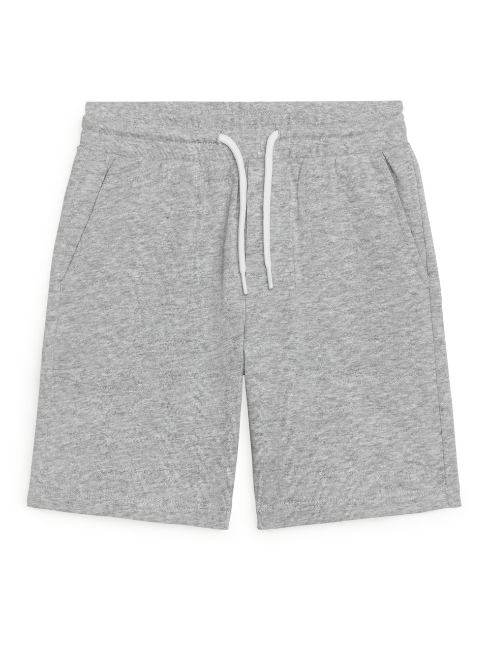Elastic-Waist Shorts - Grey