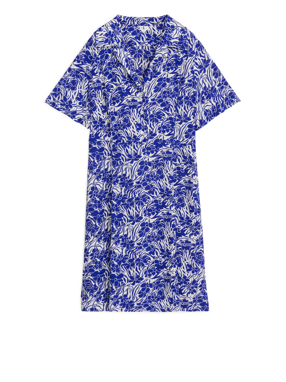Short Fluted Dress - Blue