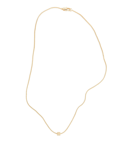 Delicate Gold-Plated Chain Necklace - Brown