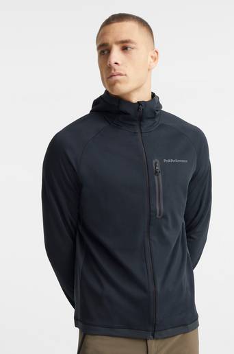 Peak Performance Hoodie M Light Zip Hood Svart
