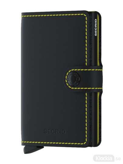 SECRID Miniwallet Matte Black & Yellow MM-Black-Yellow