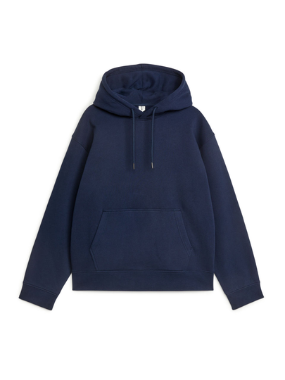 Relaxed Terry Hoodie - Blue