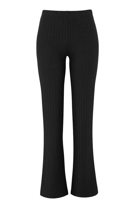 Cellbes Ribbleggings i bootcutmodell Svart