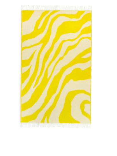 Klippan Zebra Wool Blanket - Yellow