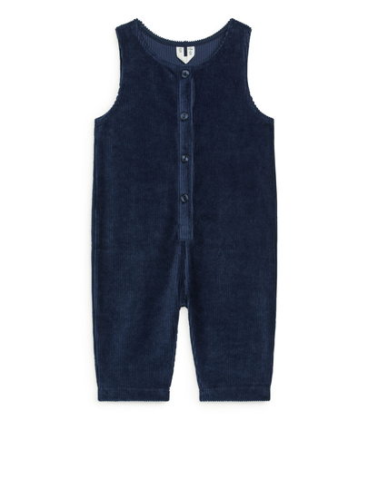 Jersey Corduroy Overall - Blue