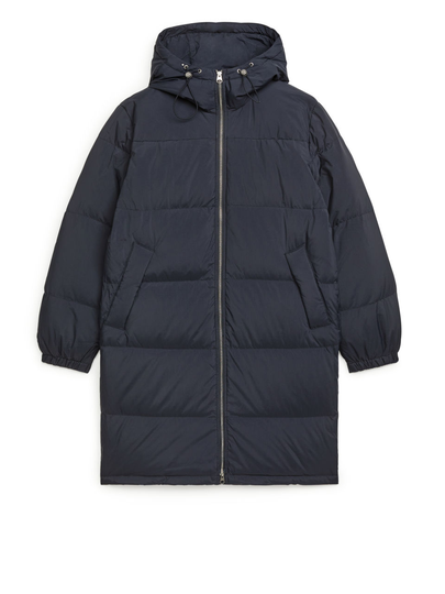 2021 Mid-Length Down Coat - Blue