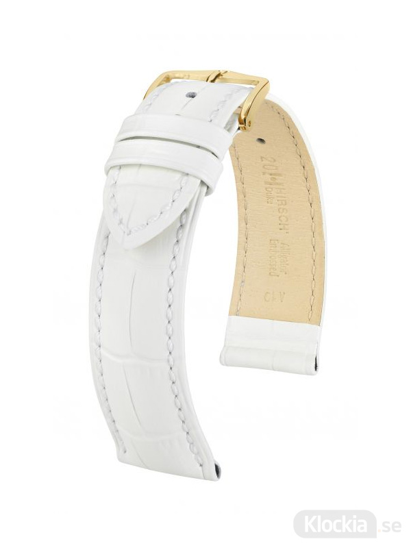 Klockarmband Hirch Duke 12mm Medium Vit-Guld