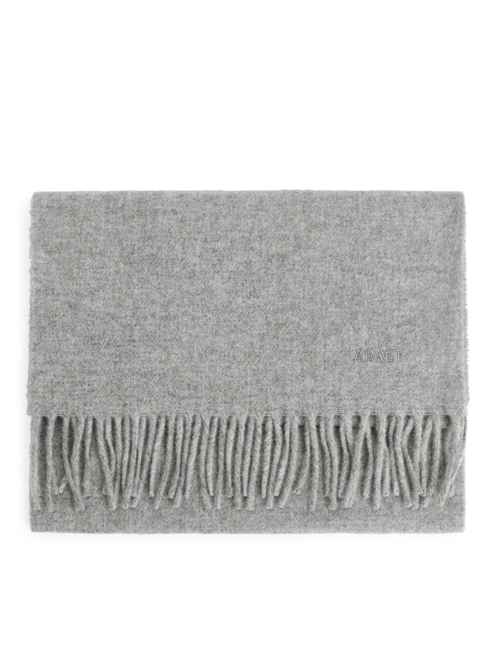 Woven Wool Scarf - Grey