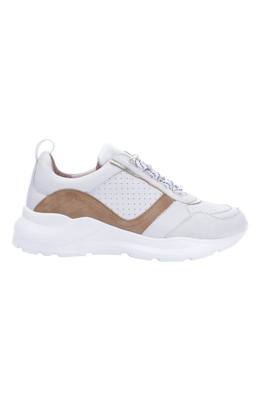 Dasia Sneakers i skinn/mocka June Vit Beige