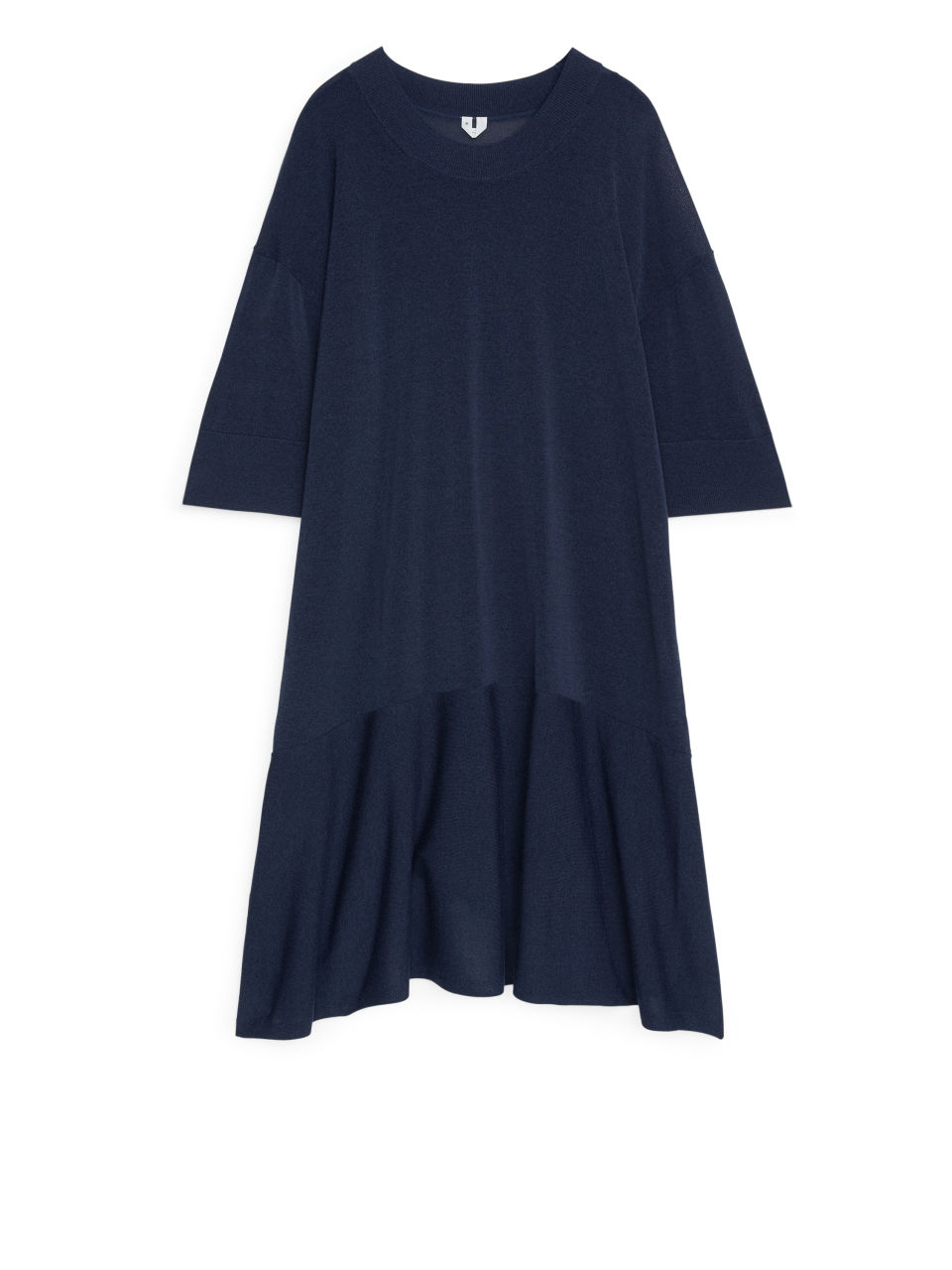 Fluted Knit Dress - Blue