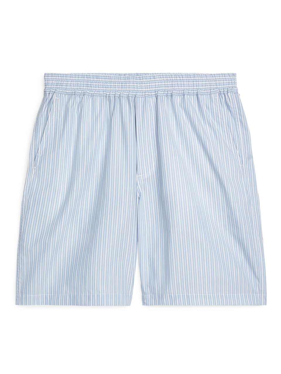 Loose-Fit Striped Shorts - Blue