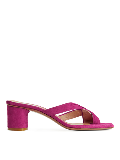 Suede Sandalette - Pink