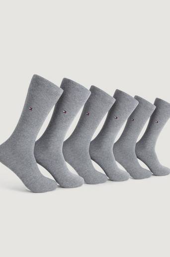 Tommy Hilfiger 6-Pack Strumpor TH Men Sock Classic 2P Grå