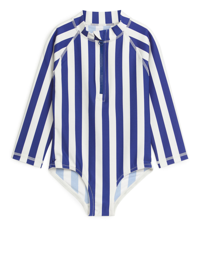 Long-Sleeve Swimsuit - Blue