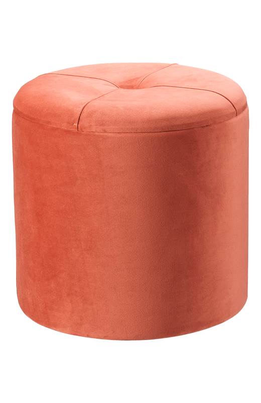 Cellbes Sittpuff/fotpall med lock Rostorange