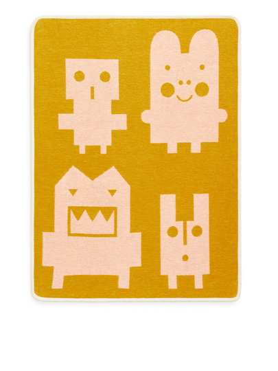 Klippan Monsters Cotton Blanket - Yellow