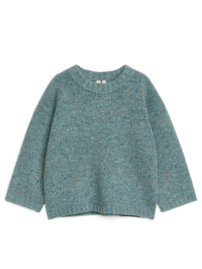 Neps Wool Jumper - Turquoise