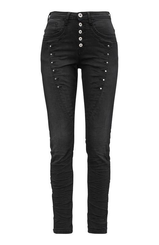 Cellbes Boyfriend byxa med strassdetaljer Svart Denim