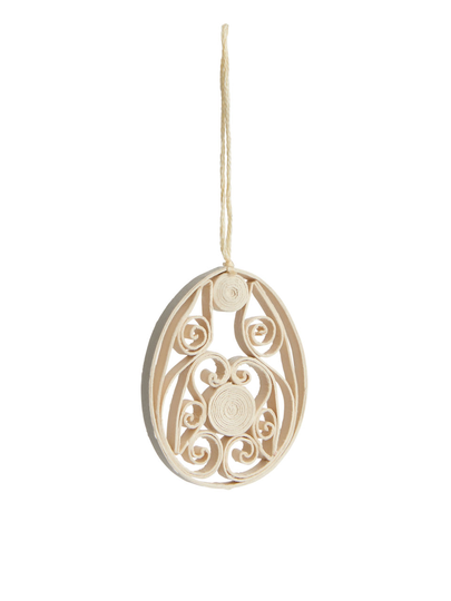 Afroart Paper Egg Decorations - Beige