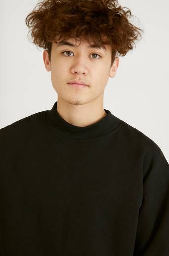 Studio Total Sweatshirt Wide Rib Sweatshirt Svart