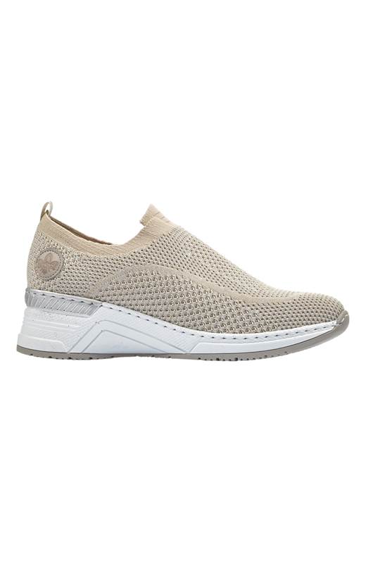 Rieker Stickade sneakers Beige Metallic