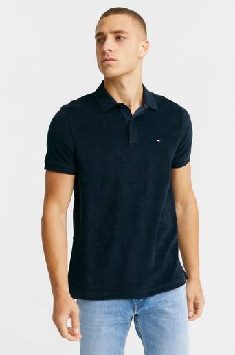 Tommy Hilfiger Piké Micro Towelling Regular Polo Blå