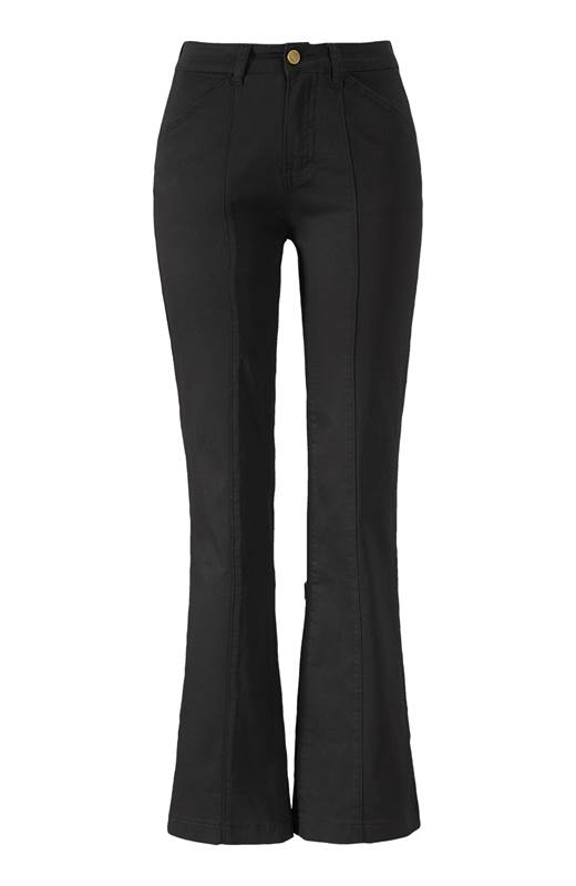 Cellbes Bootcutjeans med dekorsömmar Svart