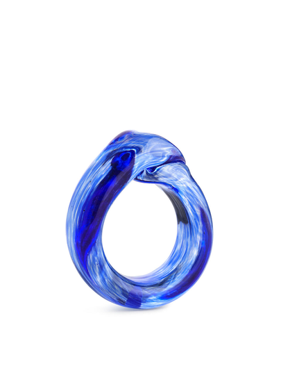 Glass Napkin Ring - Blue
