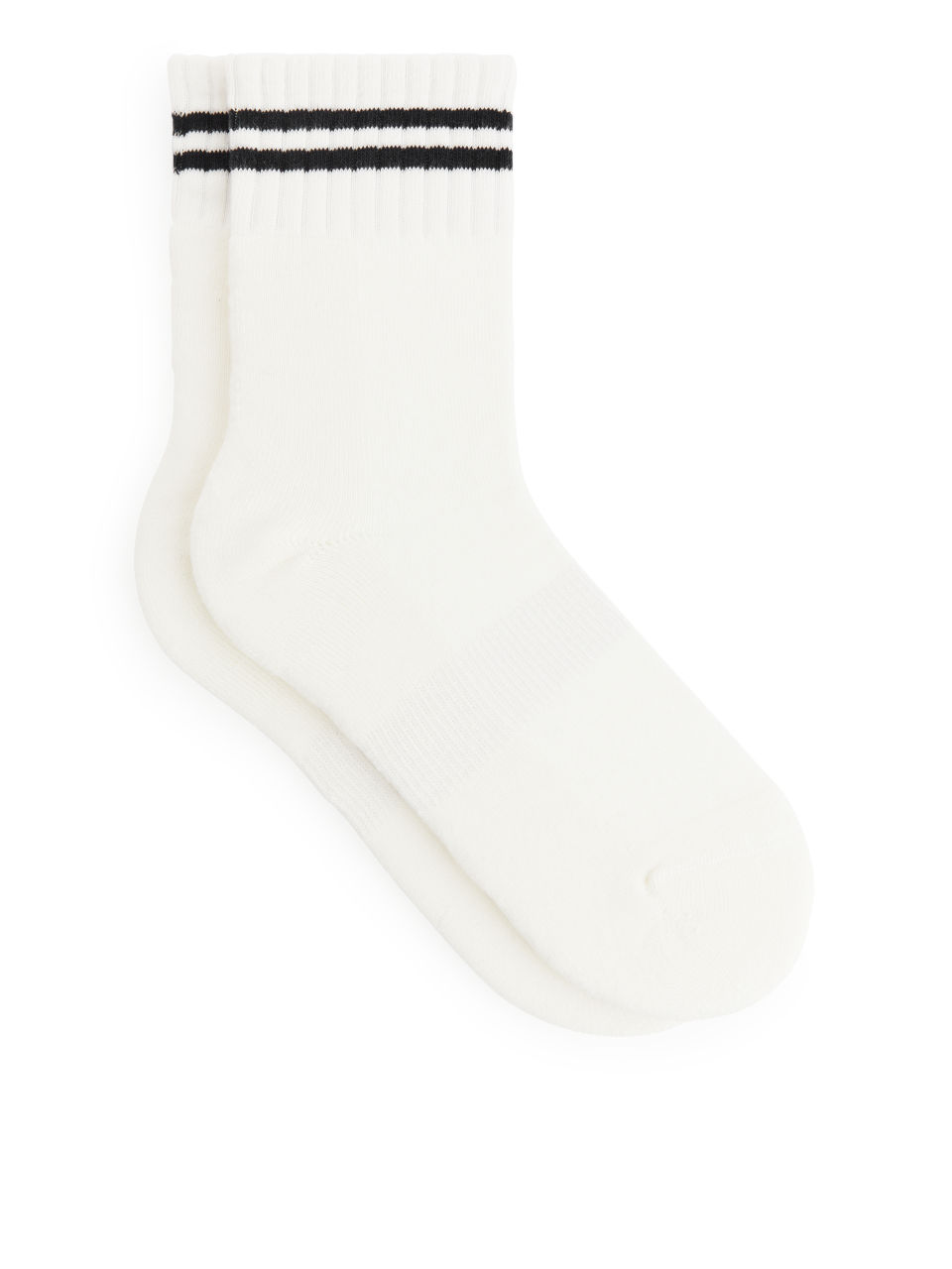 Ribbed Sport Socks - White