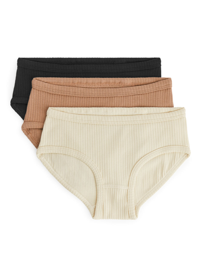 Ribbed Jersey Briefs - Black