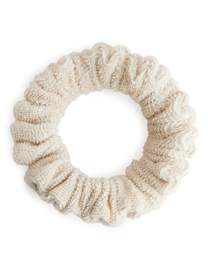 Cotton Towelling Scrunchie - Beige