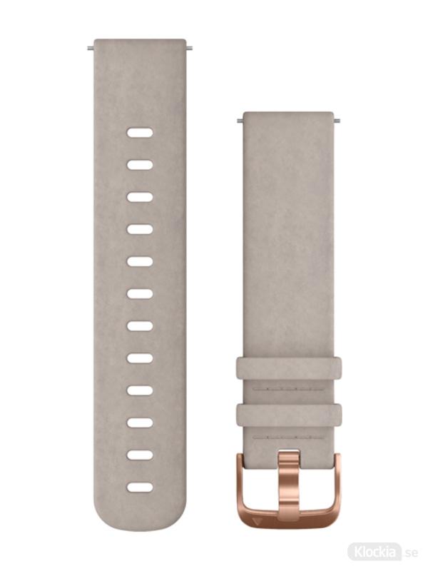 Garmin 20mm Grått läderarmband