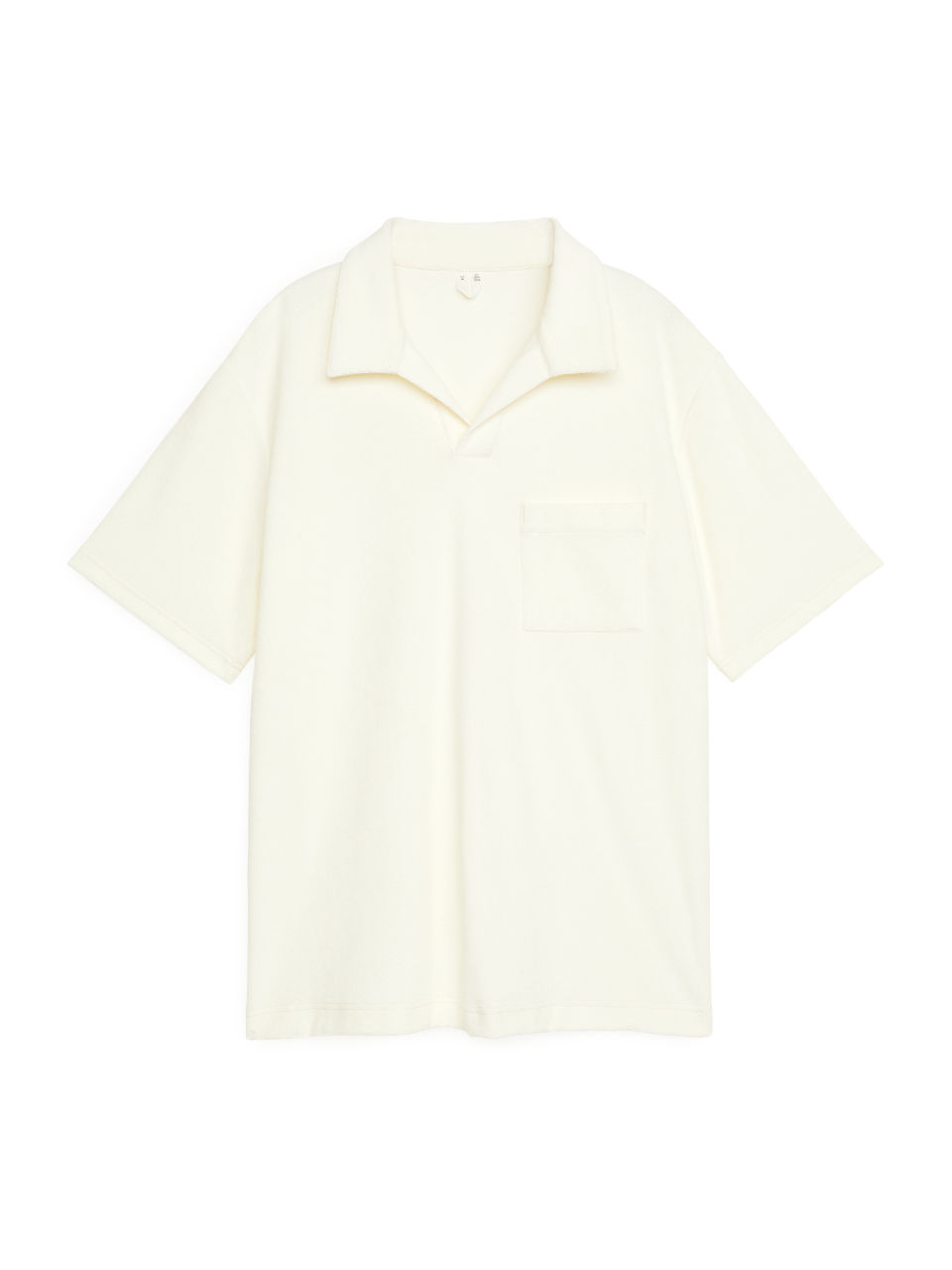 Cotton Towelling Polo Shirt - White