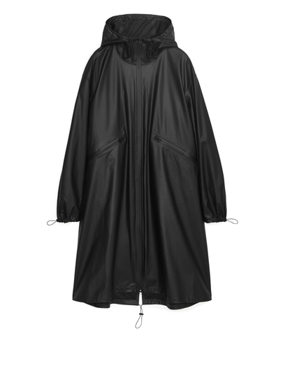 Oversized Rain Parka - Black