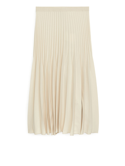 Pleated Skirt - Beige