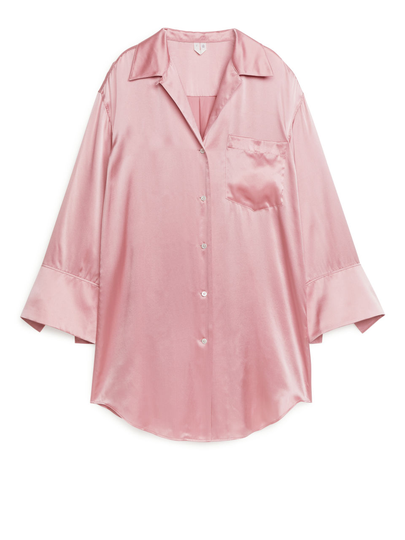 Silk Night Shirt - Pink