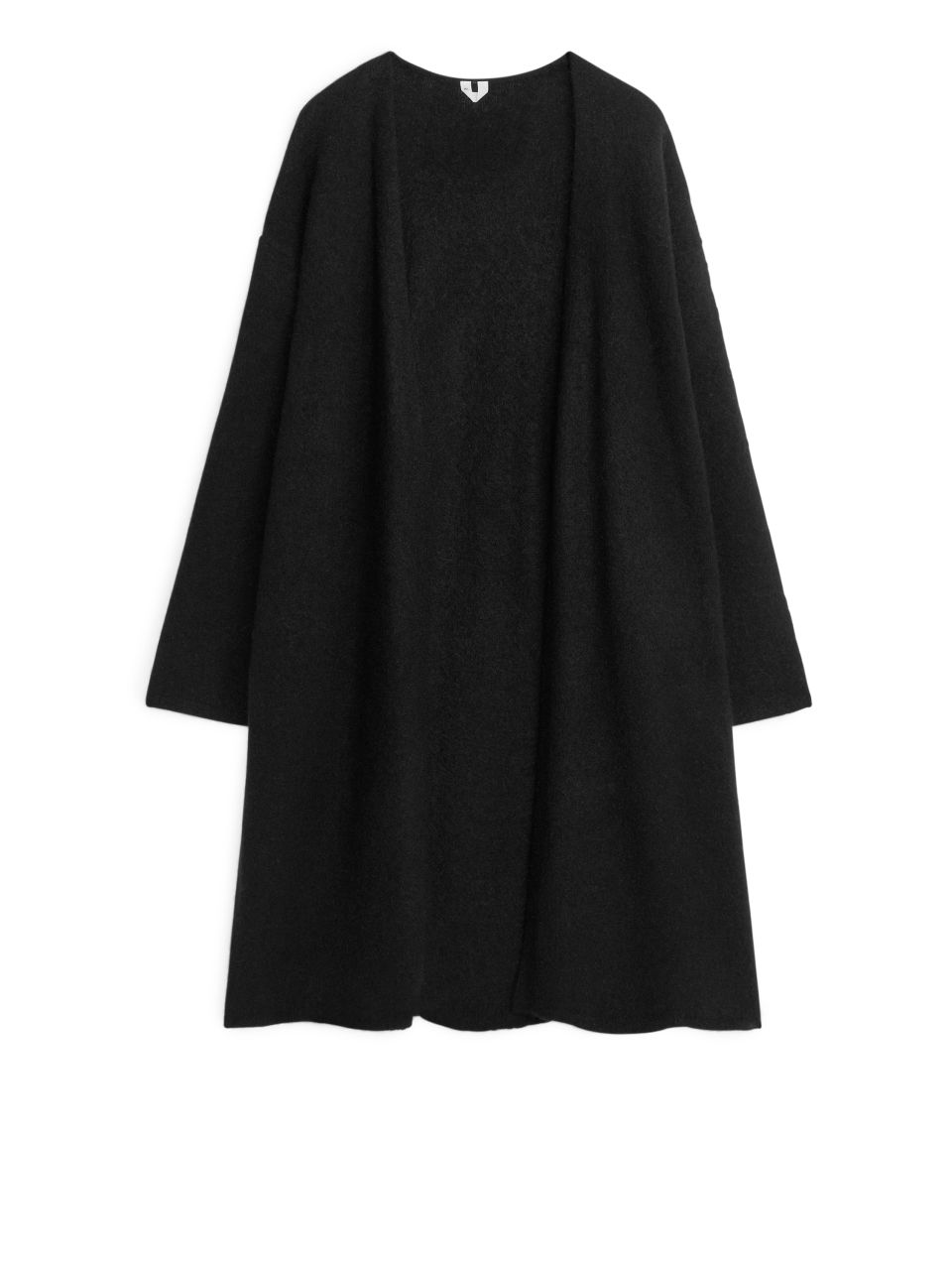 Alpaca Blend Long Cardigan - Black