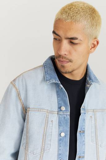 Helmut Lang Jeansjacka Reverse Trucker.Insi Blå