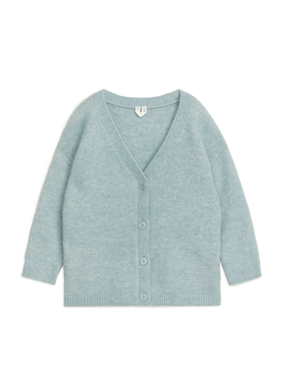Alpaca Blend Cardigan - Turquoise