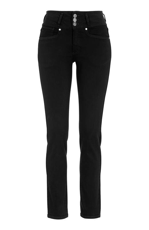 Cellbes Raka jeans med hög midja Jenny Svart