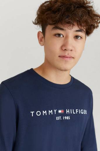 Tommy Hilfiger Långärmad T-Shirt Essential Tee L/S Blå