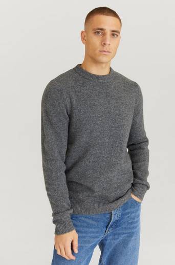 Studio Total Stickad tröja Knitted Crewneck Grå